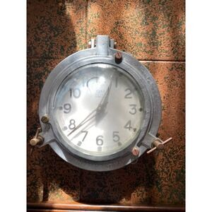 WWII U.S. Navy QM Bulkhead Ship Clock No.9066 – Bronze Naval Military